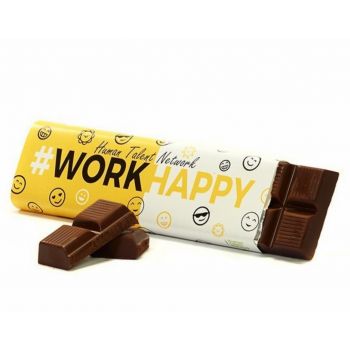 Tableta de chocolate publicitario con envoltorio personalizado