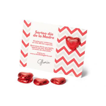 Tarjeta con corazón día de la madre