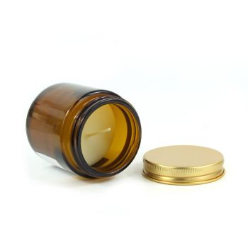 Vela en Tarrito de Cristal con Tapa y Etiqueta Personalizada para San Valentín