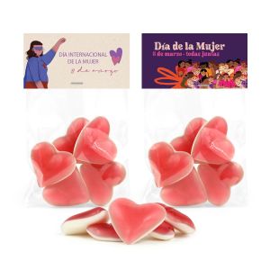 Bolsita con corazones personalizada para Día de la Mujer