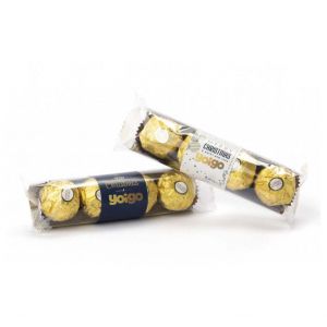 Bombones de chocolate Navidad Ferrero Rocher 4 uds personalizados