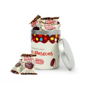 Bote con brownies personalizado