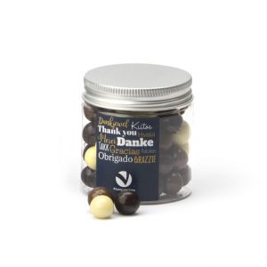 Botecito Pet con bolitas crujientes de chocolate