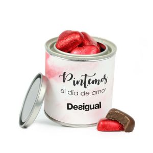 Botecito pintura con bombones corazón día de la madre