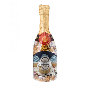 Botella cava personalizada con caramelos