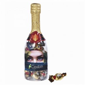 Botellas de cava personalizadas con bombones