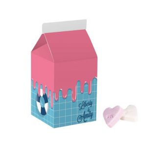 Brick leche personalizado con caramelos