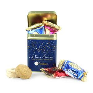 Caja cuadrada personalizada con polvorones