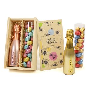 Caja regalo Pascua Chocolate y Champán