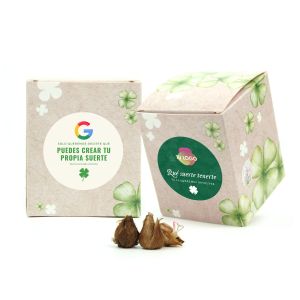 Cajita personalizada con kit de trébol de la suerte