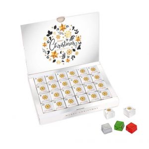 Calendario adviento con bombones personalizados
