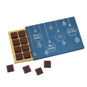 Calendario adviento personalizado con días en el chocolate