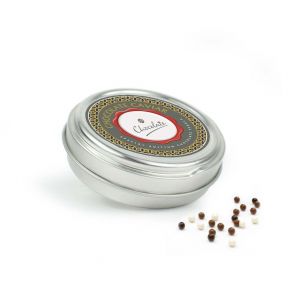 Caviar de chocolate en lata publicitaria
