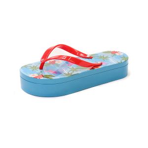 Chancla playera metálica con caramelos - Detalle de verano