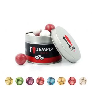 Chocolate crujiente en lata personalizada baja