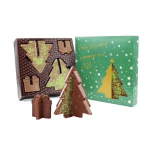 Chocolate navidad en forma arbol 3d