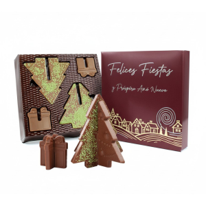 Chocolate navidad en forma arbol 3d