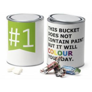 Chocolatinas navideñas en bote personalizado