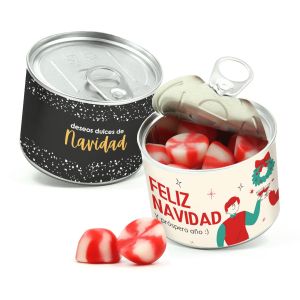 Chuches navideñas en bote abrefácil personalizado