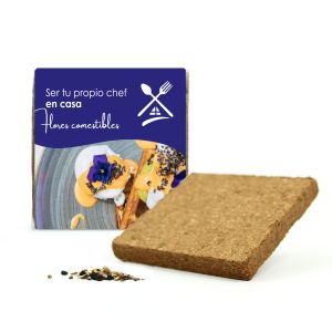Kit de plantación flores comestibles con envoltorio personalizado