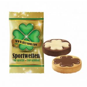 Galleta trébol 4 hojas en bolsita personalizada