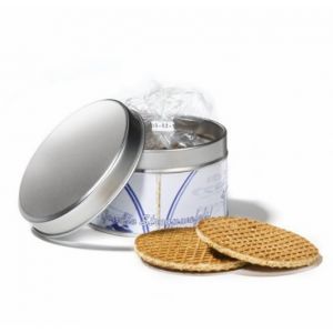 Galletas gofres caramelo en latita personalizada