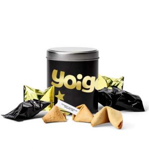 Galletas navideñas de la fortuna (10 uds) en bote metálico