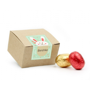 Huevos Chocolate Pascua en cajita kraft