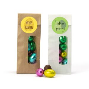 Huevos de pascua en bolsita kraft personalizada