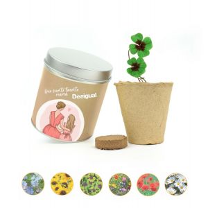Kit cultivo en bote metálico - Día de la Madre