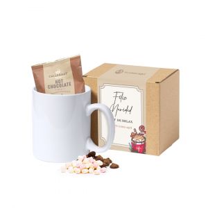 Kit de chocolate caliente en cajita personalizada