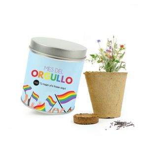 Kit de Flores en Latita Personalizada para el Día del Orgullo