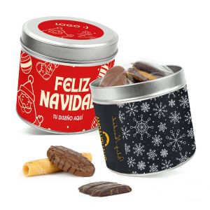 Lata personalizada con galletas surtidas mantequilla