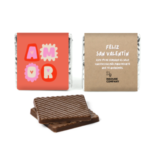 Napolitanas de Chocolate con Envoltorio Personalizado para San Valentín