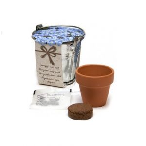 No me olvides en cubito metálico