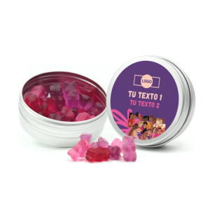 Ositos en latita personalizada para día de la Mujer