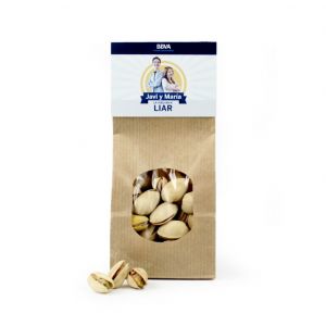 Pistachos en bolsa kraft personalizada