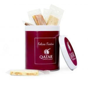 Porciones turrón Navideñas en lata grande (10 uds)