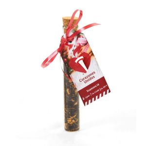 Té en tubito ensayo para San Valentín