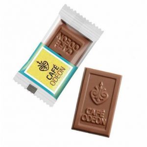 Tableta chocolate mini corporativa con relieve