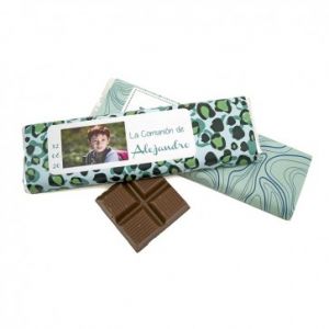Tableta de Chocolate con envoltorio personalizado para comunión