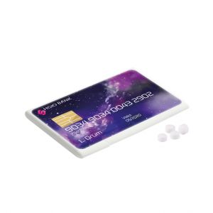 Tarjeta dispensadora con mentas