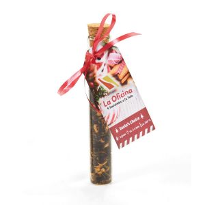 Tubo ensayo con té para Navidad
