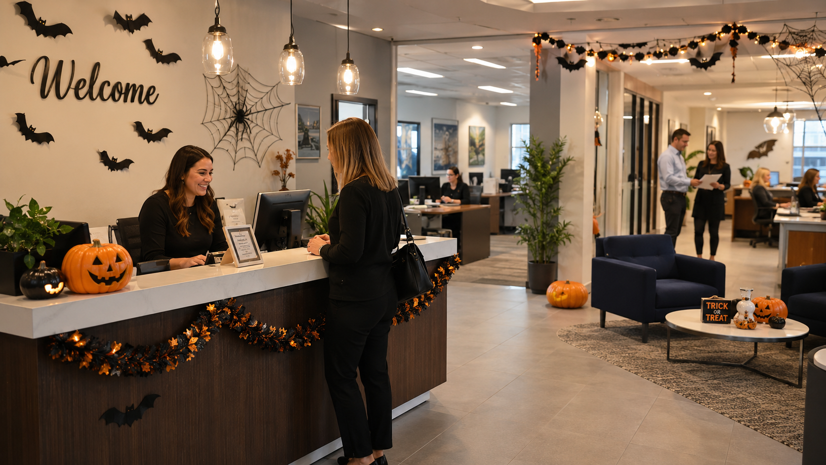 Oficina decorada halloween